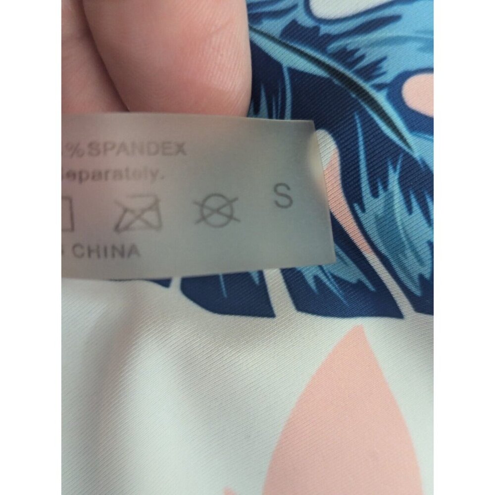 Tropical Floral Rash Guard Long Sleeve Swim Shirt Top UPF 50+ Size S - Picture 9 of 16